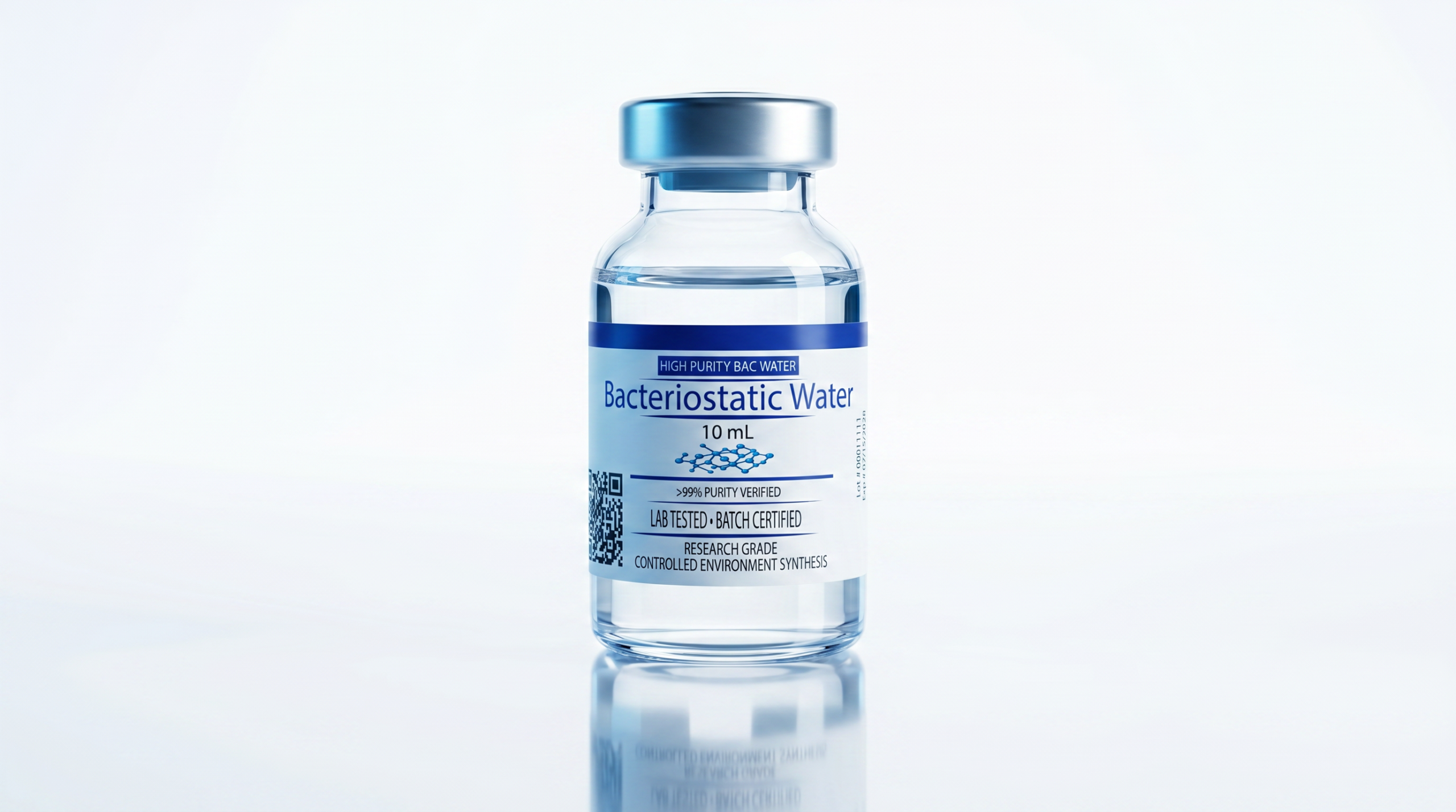 laboratory bacteriostatic water in a clean minimalist style a single 10 ml qhm hfur